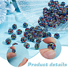 100Pcs Polymer Clay Pave Rhinestone Beads RB-PH0001-38B-4