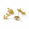 Vacuum Plating 304 Stainless Steel Tiny Leafy Branch Stud Earrings for Women EJEW-P212-11G-2