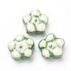 Handmade Porcelain Flower Beads Strands PORC-G006-15B-4