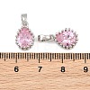 Brass Pave Cubic Zirconia Charms CU-CBA9AB3-01P-01-3