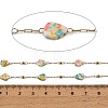 Handmade Stainless Steel & Natural Shell Beaded Link Chains SA-CBA6C37-01G-02-2