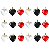 18Pcs 3 Colors Spray Painted Glass Pendants GLAA-YW0004-33-1