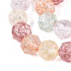 Transparent Crackle Glass Beads Strands GLAA-Q115-03B-3