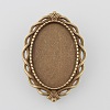 Vintage Alloy Brooch Cabochon Bezel Settings X-PALLOY-O038-28AB-NF-2