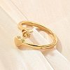 Brass Cuff Rings for Women RJEW-U044-T-3