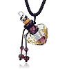 Handmade Lampwork Perfume Bottle Pendant Necklaces WG8449C-01-1