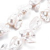 Natural Baroque Pearl Keshi Pearl Beads Strands PEAR-S019-04A-2