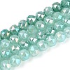Anti-Tarnish Electroplate Glass Beads Strands GLAA-N064-6mm-08-1