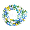 Electroplate Opaque Solid Color Glass Beads Strands EGLA-N002-26-06-2