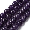 Round Natural Amethyst Gemstone Bead Strands G-J333-01-12mm-2