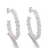 925 Sterling Silver Half Hoop Earrings EJEW-F265-07S-1