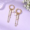 Natural Cultured Freshwater Pearl Hoop Earrings EJEW-JE07491-1