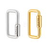 2Pcs 2 Colors 925 Sterling 2Pcs 2 Colors 925 Sterling Silver Locking Carabiner STER-GA0001-04B-1