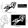 Gorgecraft 4Pcs 2 Colors Waterproof Horse Plastic Reflective Stickers DIY-GF0006-32-2