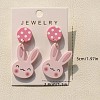 Acrylic Dangle Stud Earrings FS-WGFB232-01-4
