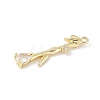 Brass Micro Pave Cubic Zirconia Pendants KK-M326-13B-G-2