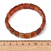 Dyed & Heated  Natural Carnelian Beaded Stretch Bracelets for Unisex G-K303-02G-5
