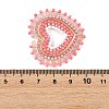 Glass Seed Beaded Pendants PALLOY-MZ01385-03-3
