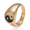 Ion Plating(IP) 304 Stainless Steel Finger Rings LS-STAS-H101-01G-7-2