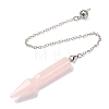 Natural Rose Quartz Pointed Dowsing Pendulums G-Q184-04C-P-2