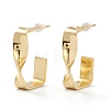 Brass Half Hoop Earrings EJEW-A056-20G-1