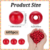 600Pcs Dyed Natural Wood Beads COCO-SC0002-39B-2