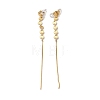 Glass Dangle Stud Earrings EJEW-Q781-24G-1