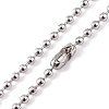 Non-Tarnish 304 Stainless Steel Ball Chain Necklaces for Women NJEW-G135-01E-P-2