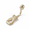 Brass Clip-on Earring Findings. with Loop KK-WH0033-64G-2
