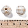 Christmas Printed Schima Wood European Beads WOOD-G023-18A-3