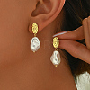 Elegant Brass Dangle Stud Earrings AI3565-2-1