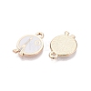 Rack Plating Alloy Enamel Pendants ENAM-N070-01E-01G-01-2