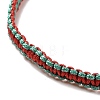 Polyester Braided Bracelet with CCB Plastic Beads BJEW-A099-05-3