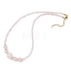 Natural Green Aventurine & Rose Quartz & Larvikite & Lapis Lazuli & Amethyst & Carnelian Round Graduated Beaded Necklaces NJEW-JN05654-5