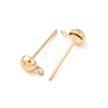 Brass Stud Earring Findings KK-G604-01G-01-2