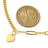 Brass Pendant Necklaces with Curb & Paperclip Chains NJEW-JN04608-01-3