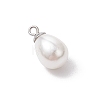 Natural Cultured Freshwater Pearl Teardrop Pendants PALLOY-JF03360-4