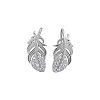 Alloy Rhinestone Feather Stud Earrings for Women WG36FE1-01-5
