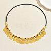 Middle Eastern Metal Rhinestone with Coin Pendant Tassel Headpiece for Women TK3586-5