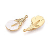 304 Stainless Steel & Enamel & Rhinestone Pendants STAS-T073-66A-G-2