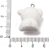 Anmial Theme Flocking Opaque Resin Pendants RESI-G130-01A-3