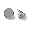 304 Stainless Steel Flat Round Brooch Brooch Base Settings LS-STAS-S172-10A-P-1