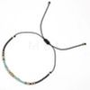 Glass Seed Bead & Brass Beads Braided Bead Bracelets DN7450-8-1