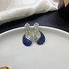 Alloy Enamel Stud Dangle Earrings WG174D6-01-2
