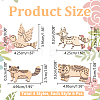  1Set Jungle Animal Wooden Thread Winding Boards DIY-NB0010-12-2