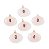 Natural Rose Quartz Pendants KK-C251-01D-02-1