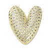 Rack Plating Brass Micro Pave Clear Cubic Zirconia Pendants KK-R163-05V-G-1