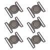 6 Sets Zinc Alloy Side Release Buckles FIND-BC0019-63B-1