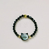 Adjustable Natural Spinel Bead Finger Rings FS-WGFFDB9-05-1