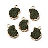 Dyed Synthetic Lava Rock Pendants G-P614-05G-10-1